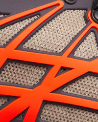 B31 Runner Technical Mesh & Rubber with Warped Cannage Motif Beige / Orange / Black Low Top Sneakers