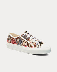 Walk'n'Dior White Multicolor Dior Jardin d'Hiver Embroidered Cotton Low Top Sneakers