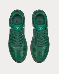 World Tour B27 Green Dior Oblique Galaxy Leather with Smooth Calfskin and Suede Low Top Sneakers