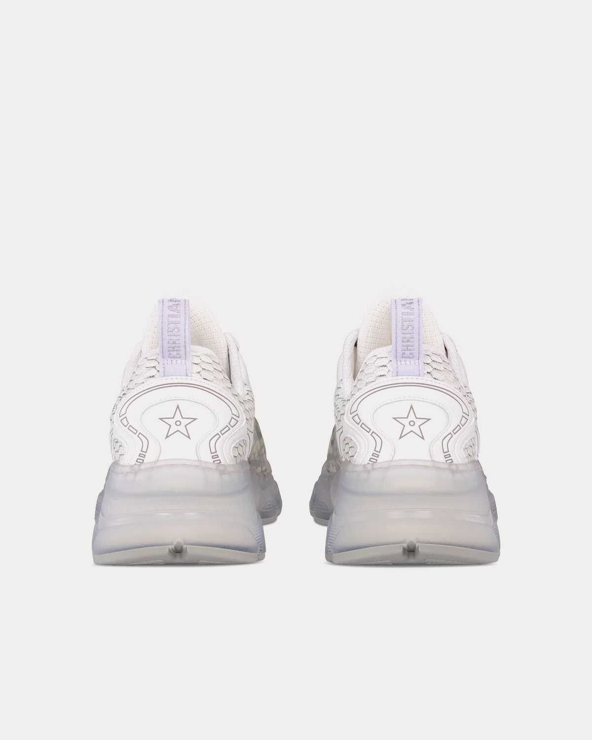 Dior Vibe Gray Dior Oblique Technical Fabric and Transparent Rubber Low Top Sneakers