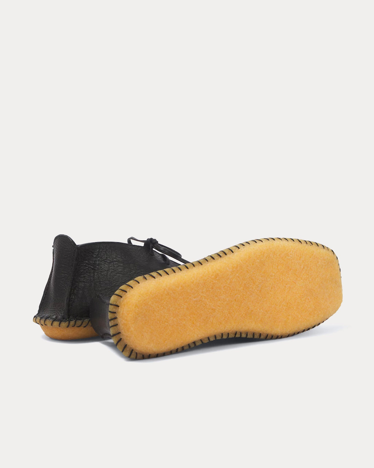 Desert Moccasins Leather Black Boots