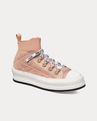 Walk'n'Dior Platform Nude Macrocannage Technical Mesh High Top Sneakers