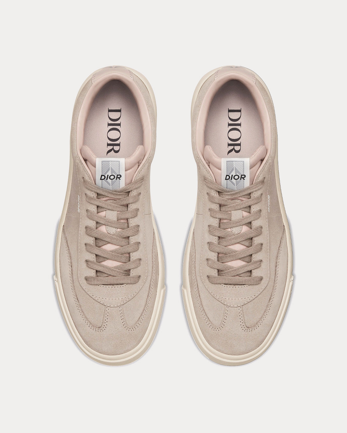 B101 Greige Nubuck Calfskin Low Top Sneakers