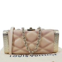 LOUIS VUITTON GO-14 Malletage Minaudiere Quilted Lambskin Leather Crossbody Bag Gold