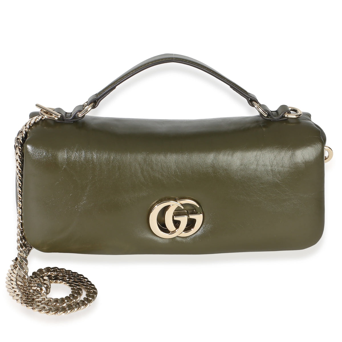 Green Lambskin Milano Small Top Handle Shoulder Bag