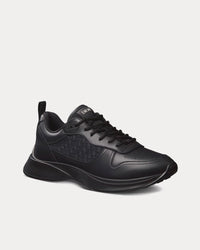 B25 Runner Black Smooth Calfskin and Dior Oblique Jacquard Low Top Sneakers