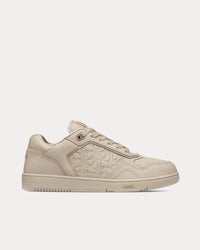 B27 Beige Grained Calfskin and Beige Dior Gravity Leather Low Top Sneakers
