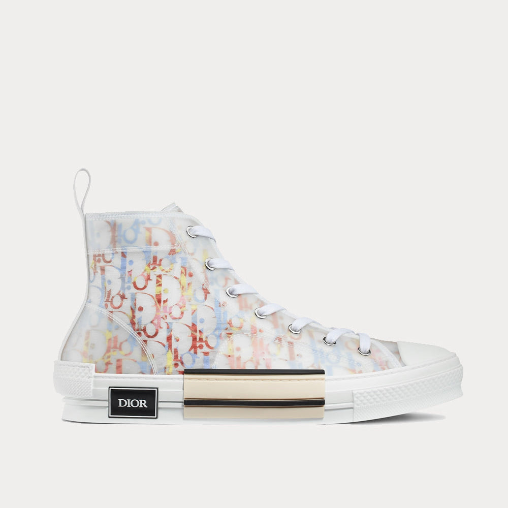 B23 Multicolor Dior Oblique Canvas High Top Sneakers