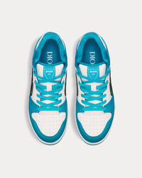 B57 Blue and White Smooth Calfskin with Beige and Black Dior Oblique Jacquard Low Top Sneakers