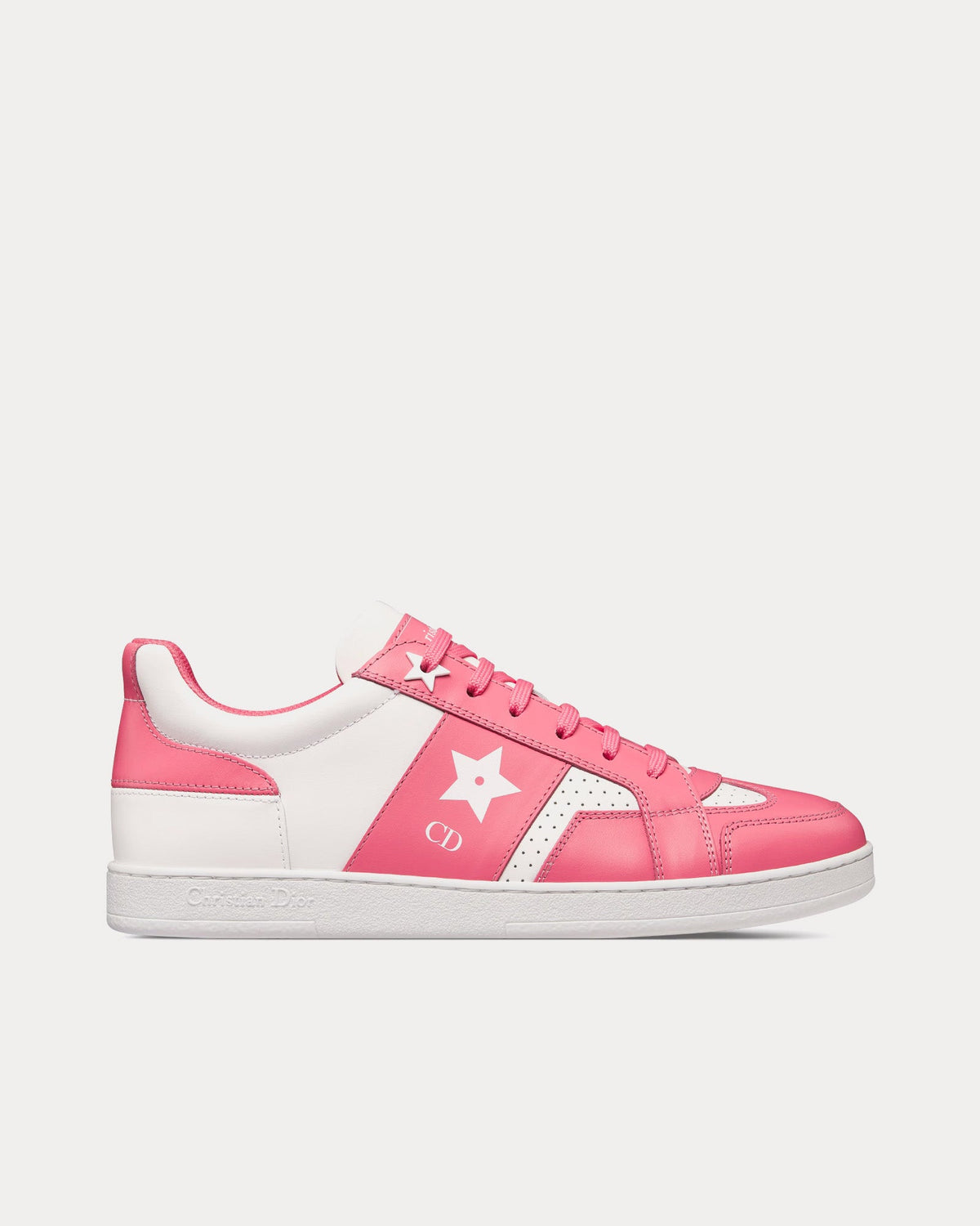 Dioriviera Dior Star Calfskin White / Candy Pink Low Top Sneakers