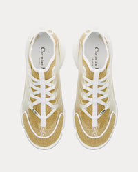 D-Connect Gold-Tone Laminated Mesh High Top Sneakers