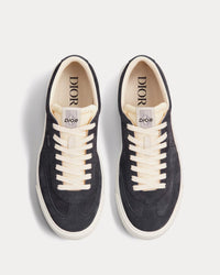 B101 Nubuck Calfskin Black Low Top Sneakers