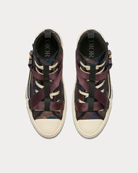 B23 Brown Camouflage Jacquard High Top Sneakers