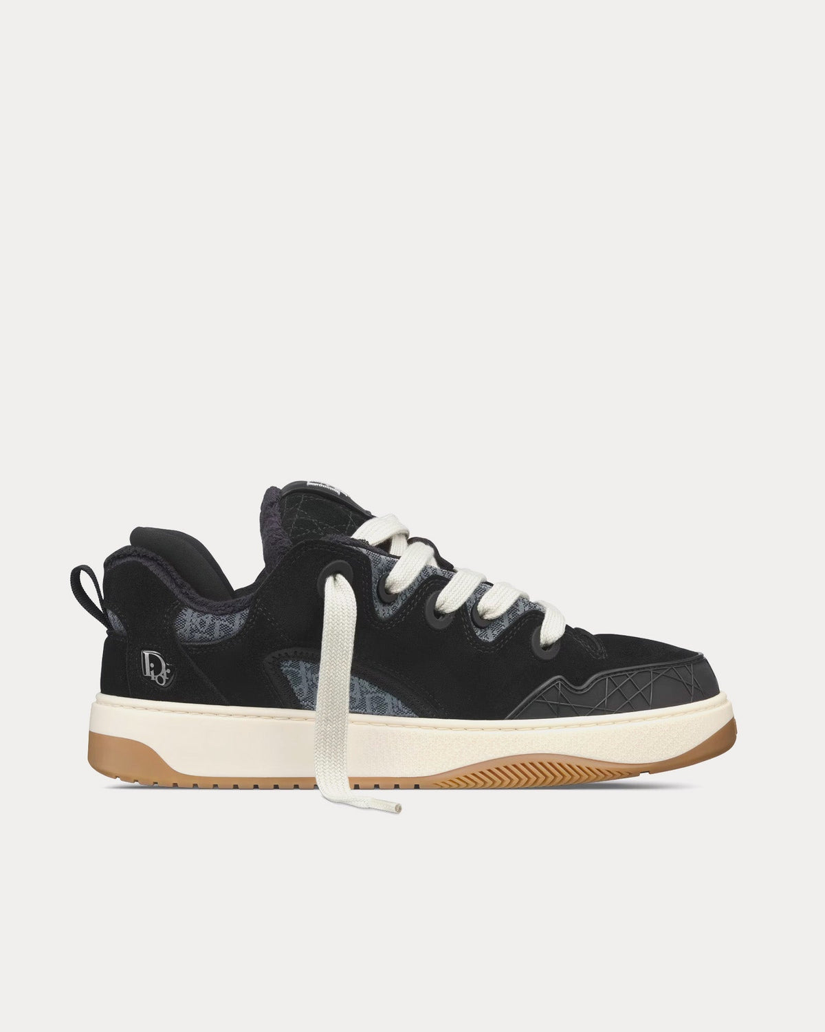 B9S Skater Limited And Numbered Edition Dior Oblique Suede and Jacquard Black Low Top Sneakers