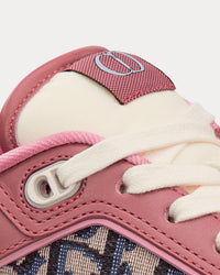 B27 Smooth Calfskin with Dior Oblique Jacquard Pink / Cream Low Top Sneakers