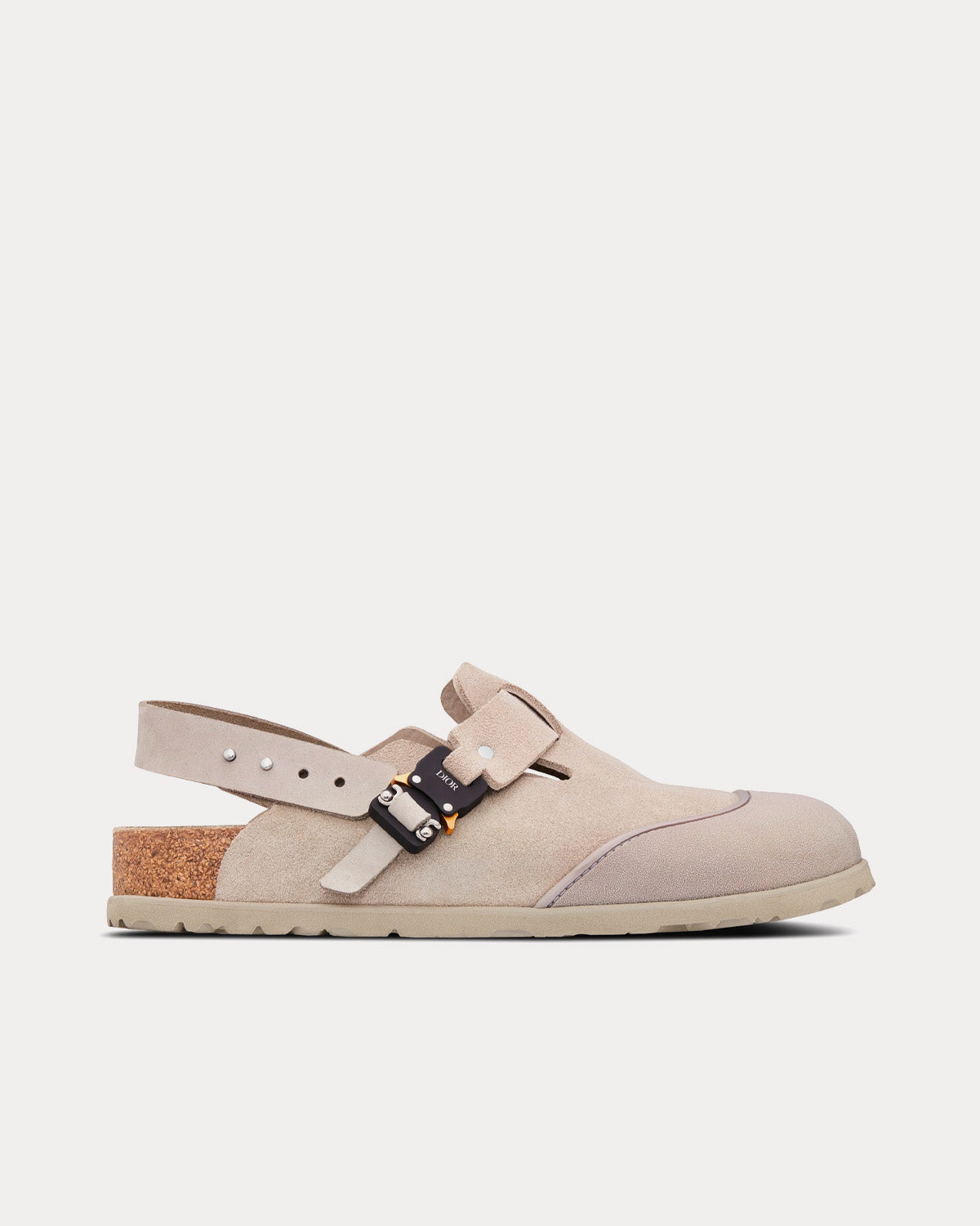 Tokio Greige Nubuck Calfskin Mules