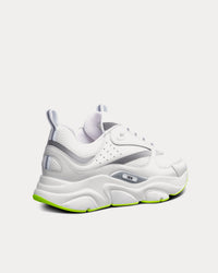 B22 White Technical Mesh and Smooth Calfskin Low Top Sneakers