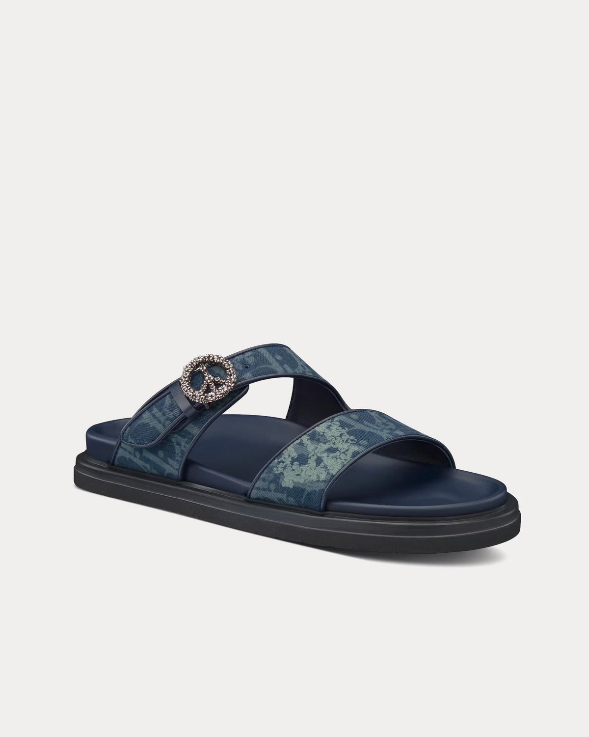 Dior Tears Aqua Blue Dior Oblique and Peace Sign Dior Tears Denim Sandals