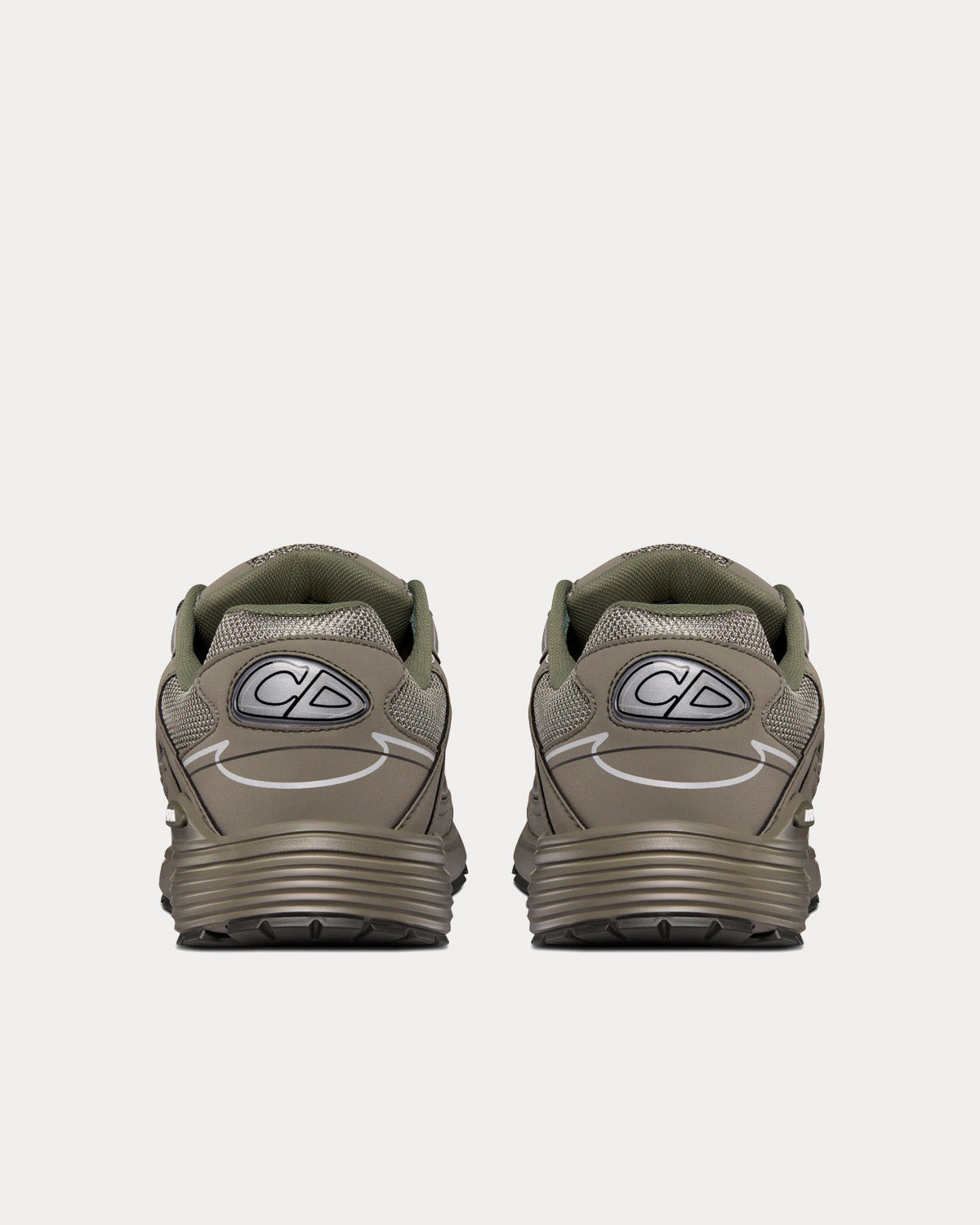 B30 Olive Mesh and Technical Fabric Low Top Sneakers
