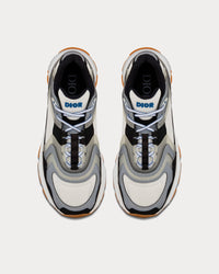 CD1 White Mesh and Gray and Black Technical Fabric Running Trainers