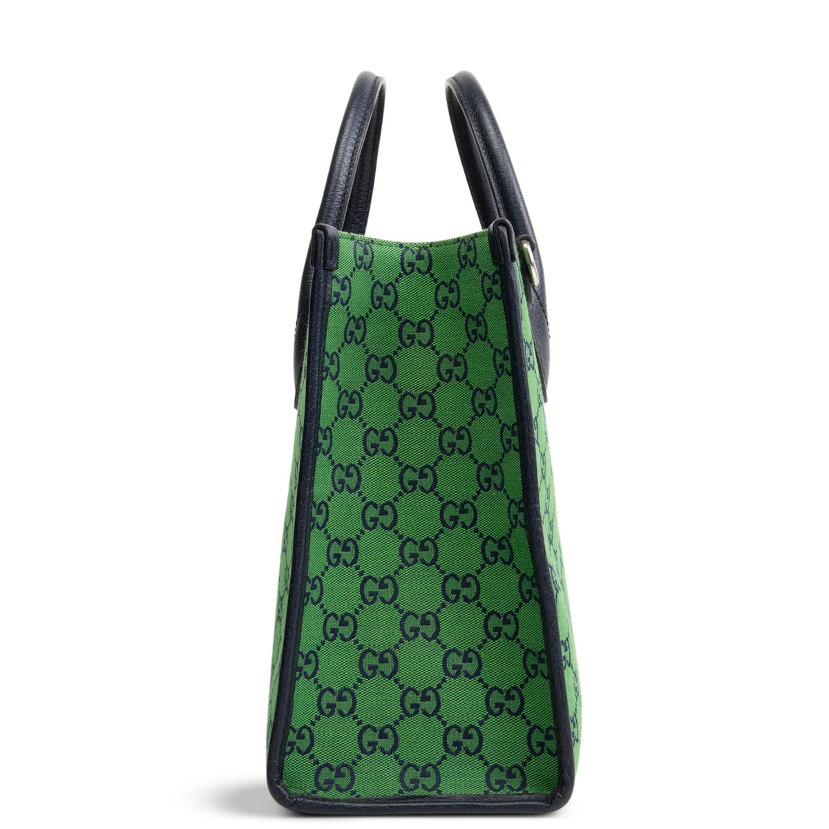 GG Canvas Interlocking G Tote Bag - Green