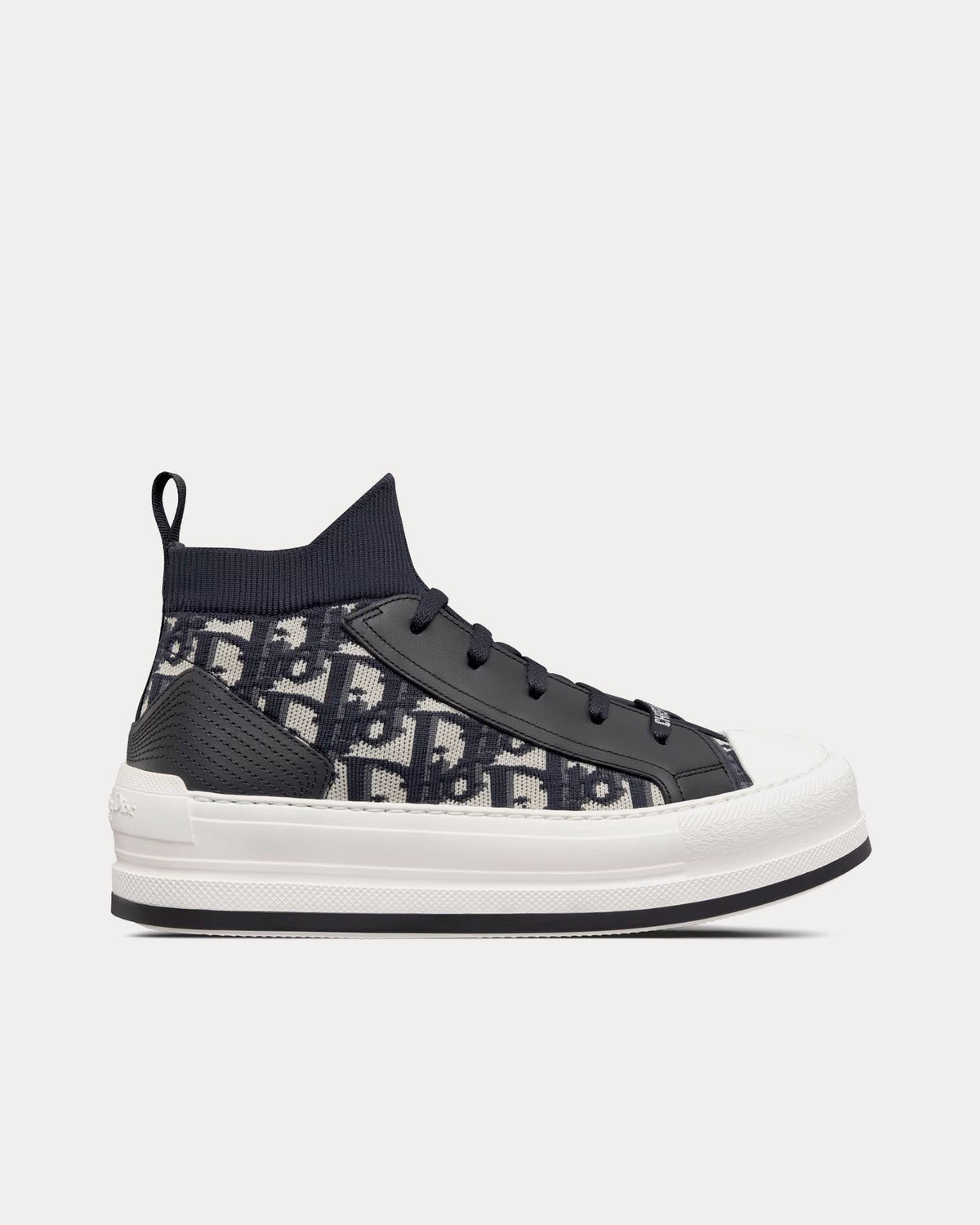 Walk'n'Dior Platform Deep Blue Dior Oblique Technical Mesh and Calfskin High Top Sneakers