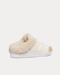 Dior Star White Calfskin and Shearling Low Top Sneakers