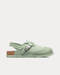 Tokio Mule Pastel Green Nubuck Calfskin Slip Ons