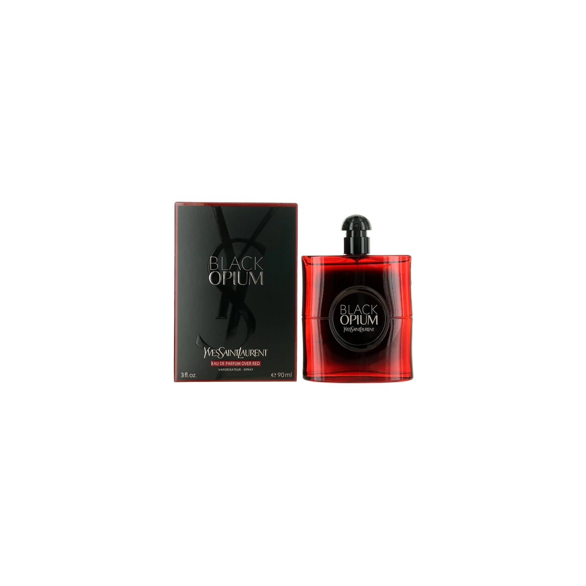 Opium Black by Yves Saint Laurent for Women Eau de Parfum Over Red Spray 3.0 oz