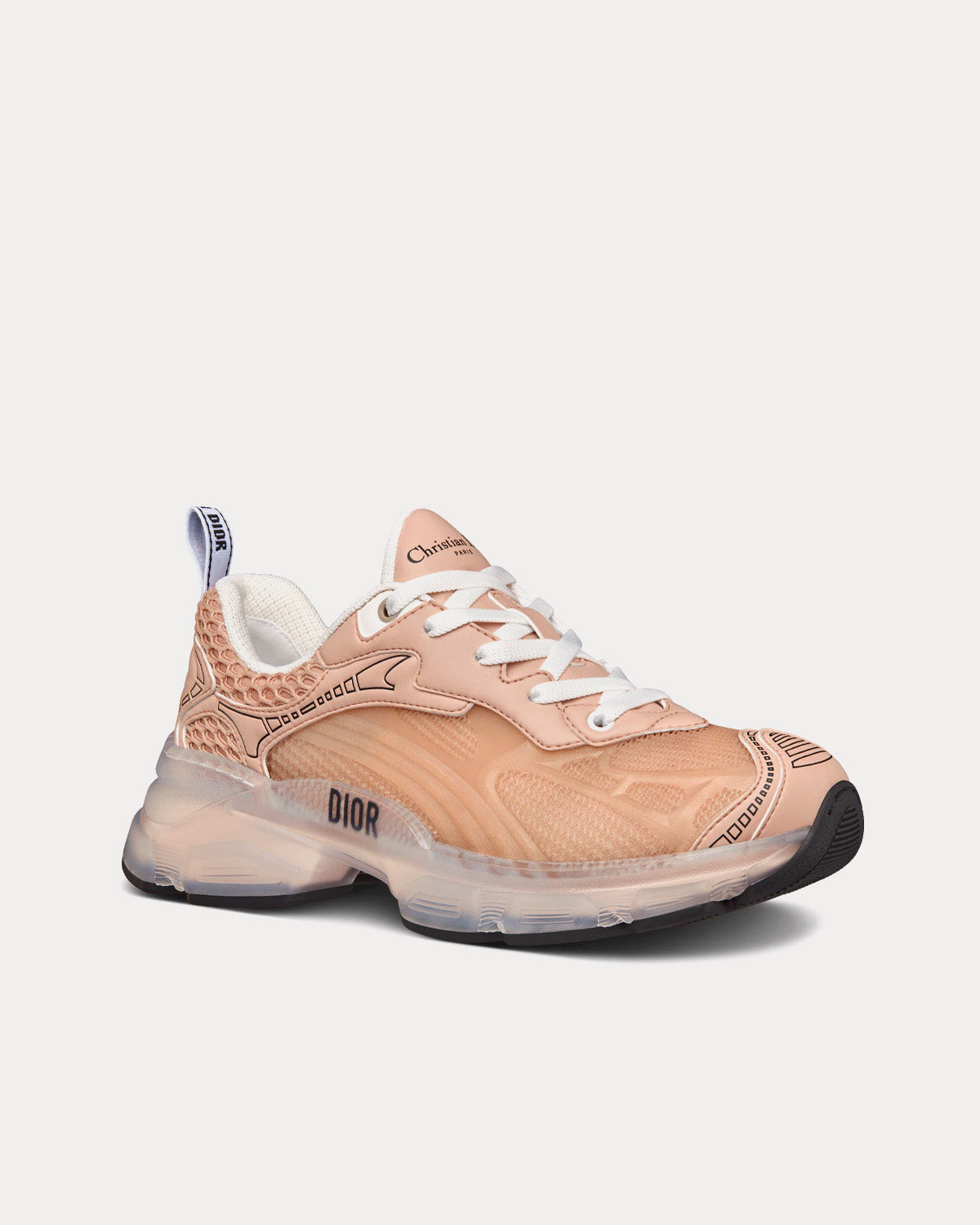 Dior Vibe Nude Technical Fabric, Mesh and Rubber Low Top Sneakers