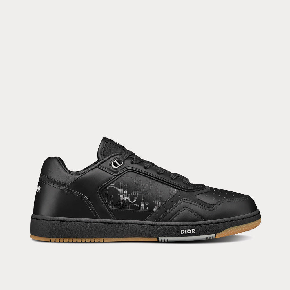 World Tour B27 Black Dior Oblique Galaxy Leather with Smooth Calfskin and Suede Low Top Sneakers