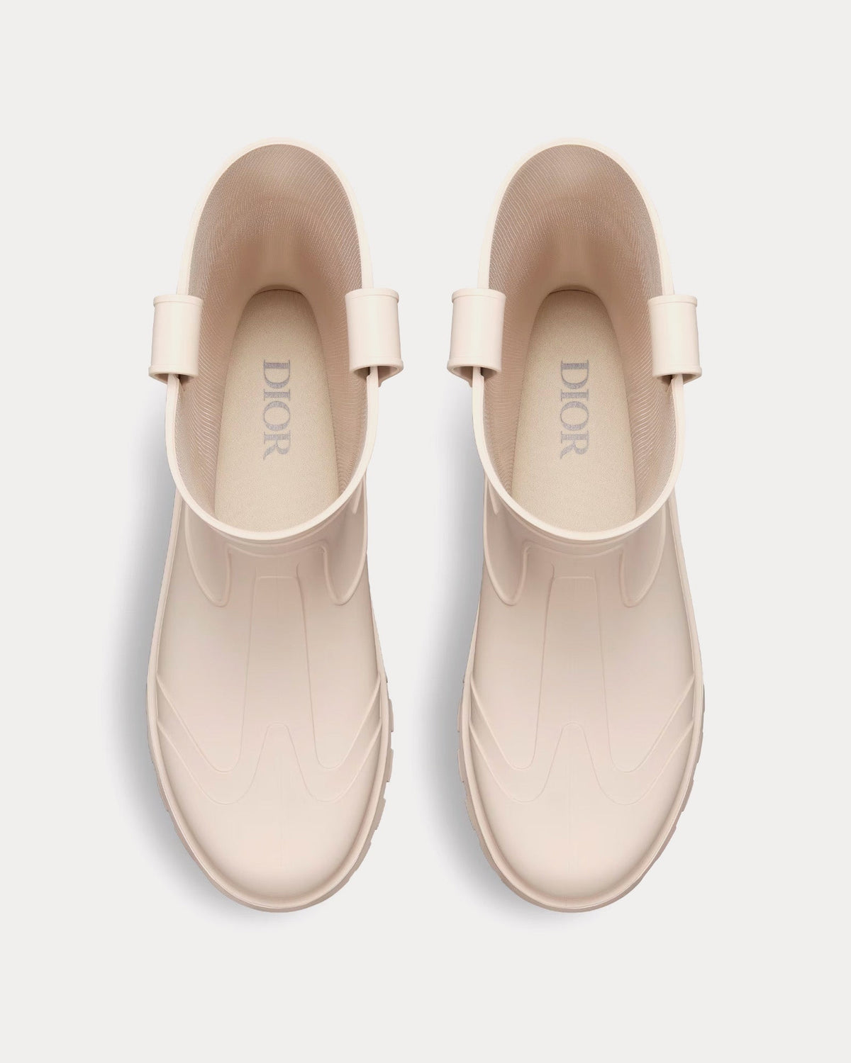 Garden Beige Rubber with Dior Oblique Motif Rain Boots