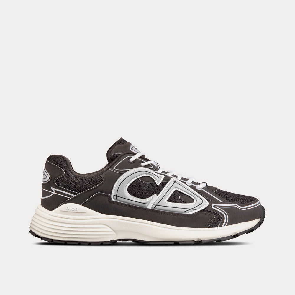 B30 Black Mesh and Technical Fabric Low Top Sneakers
