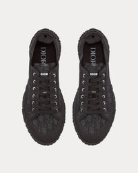 B28 Black Dior Oblique Jacquard and Rubber Low Top Sneakers