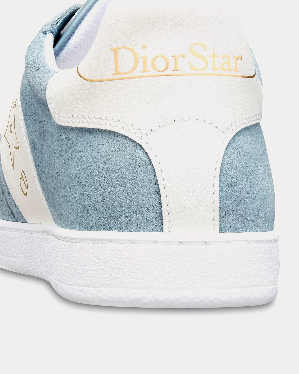 Dior Star Suede & Calfskin Pastel Blue / White Low Top Sneakers
