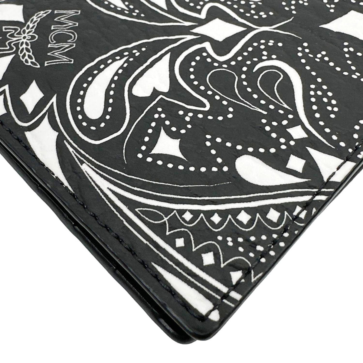 MCM Aren Bandana Leather Bifold Men's Wallet Black