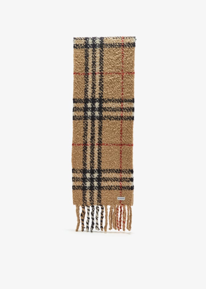 Luxurious Alpaca-Wool Blend Bouclé Scarf