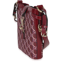 Red Multicolor Monogram Grained Calfskin Mini Shadow Bucket Bag