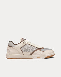 B27 Cream & Greige Smooth Calfskin with 'Christian Dior 1947' Low Top Sneakers