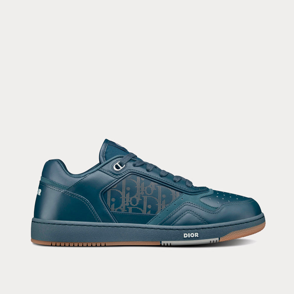 World Tour B27 Navy Blue Dior Oblique Galaxy Leather with Smooth Calfskin and Suede Low Top Sneakers