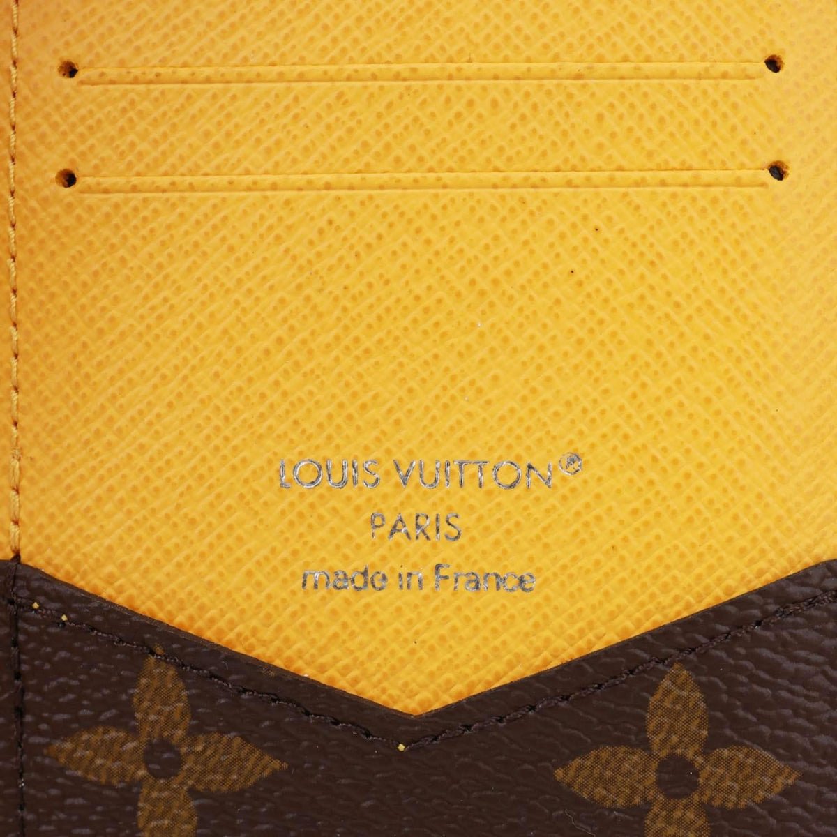 LOUIS VUITTON Pocket Organizer Monogram Macassar Canvas Wallet Safran Yellow