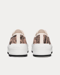 Walk'n'Dior Platform Beige and Black Cotton Embroidered with Plan de Paris Motif Low Top Sneakers