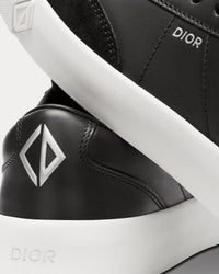 B101 Black Smooth Calfskin and Nubuck Low Top Sneakers