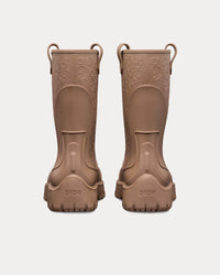 Garden Brown Rubber with Dior Oblique Motif Rain Boots View 4