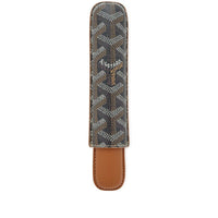 Goyard Black and Brown Goyardine Canvas & Clamecy Cowhide Churchill Single Cigar Case View 1