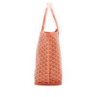 Goyard Limited Edition Coral Pink Goyardine Canvas and Chevroches Calfskin Reversible Seahorse Embroidery Anjou PM Tote, 2024 View 4
