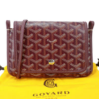 GOYARD Plumet Chevron Print Canvas Clutch Shoulder Bag Burgundy View 3