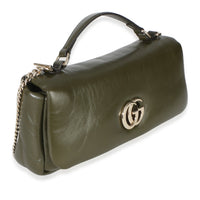 Green Lambskin Milano Small Top Handle Shoulder Bag View 3
