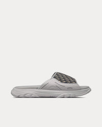 H-Town Gray Rubber with Beige and Black Dior Oblique Jacquard Slides View 1