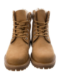 Jimmy Choo x Timberland Suede Crystal Embellishments Lace-Up Boots w/ Tags View 3